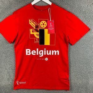 2022 Quatar Belgium World Cup Shirt Mens Small NEW Red Soccer Futbol Athlete NWT